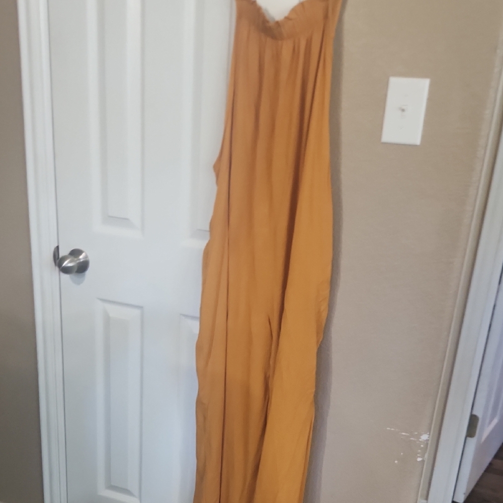 Wild Fable Mustard Straight Leg Jumpsuit